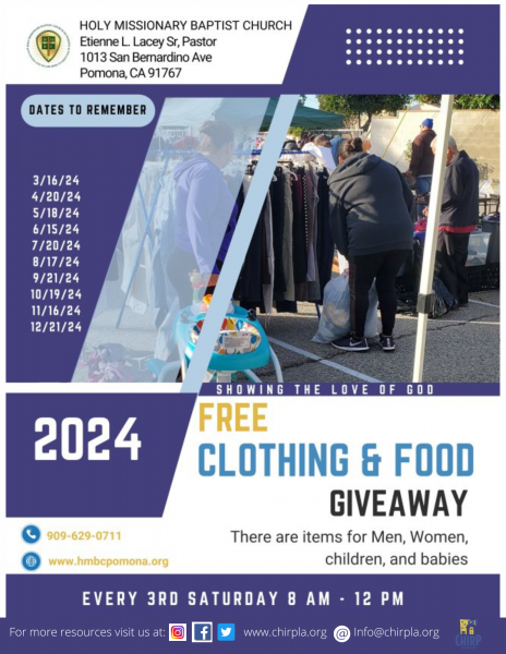 Free Clothing & Food Giveaway | Chirp LA